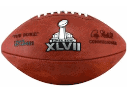 Super Bowl 47 XLVII Wilson Official NFL Authentic Game Football San Francisco 49ers vs Baltimore Ravens