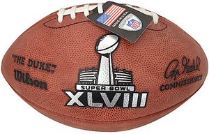 Super Bowl 48 XLVIII Wilson Official NFL Authentic Game Football Denver Broncos vs Seattle Seahawks