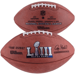 Super Bowl 53 Official NFL Authentic Game Football Los Angeles Rams vs. New England Patriots