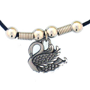 Swan Adjustable Cord Necklace