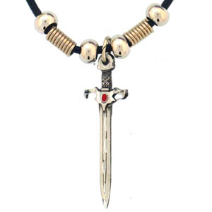 Sword Adjustable Cord Necklace