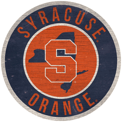 Syracuse Orange 12 in. Circle w/ State Sign