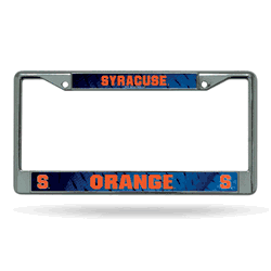 Syracuse Orange  12" x 6" Chrome Frame With Decal Inserts