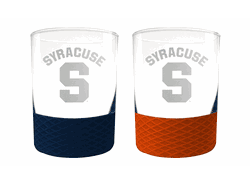 Syracuse Orange 2pc Laser Etched Commissioner Rocks Glass Set
