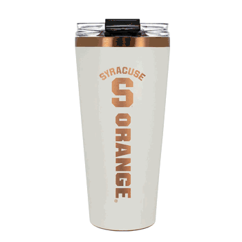 Syracuse Orange 32oz Crme and Copper Big Slim Tumbler with Straw