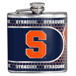 Syracuse Orange 6oz Stainless Steel Flask with Metallic Graphics