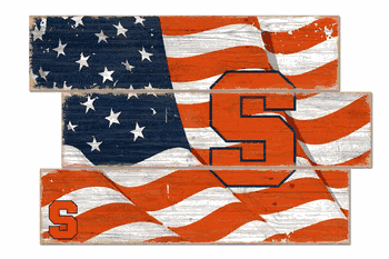 Syracuse Orange American Flag 3 Plank