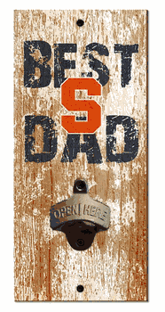 Syracuse Orange Best Dad Bottle Opener Wood Sign