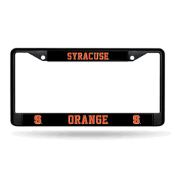 Syracuse Orange  Black Chrome Frame with Plastic Inserts 12" x 6" Car/Truck Auto Accessory