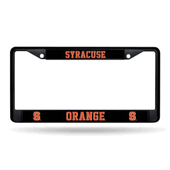 Syracuse Orange  Black Chrome Frame with Plastic Inserts 12