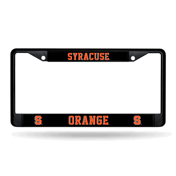 Syracuse Orange Standard Black Chrome Frame with Plastic Inserts 12