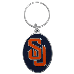 Syracuse Orange Carved Metal Key Chain