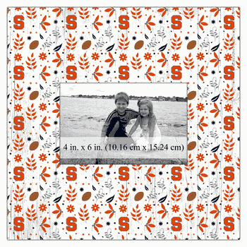Syracuse Orange Floral Pattern 10x10 Frame