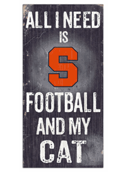 Syracuse Orange Football and My Cat 6x12 Sign