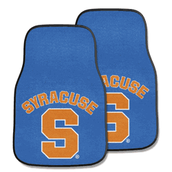 Syracuse Orange Front Carpet Car Mat Set - 2 Pieces, Blue with Wordmark