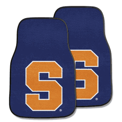 Syracuse Orange Front Carpet Car Mat Set - 2 Pieces, Navy
