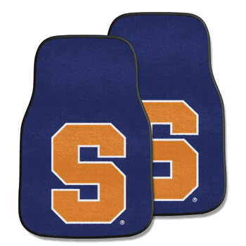 Syracuse Orange Front Carpet Car Mat Set - 2 Pieces, Navy