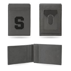 Syracuse Orange Gray Laser Engraved Front Pocket Wallet