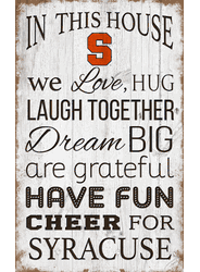 Syracuse Orange In This House 11x19 Sign
