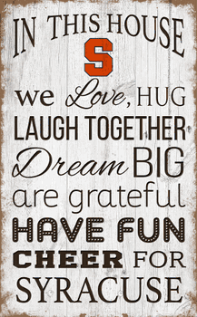 Syracuse Orange In This House 11x19 Sign