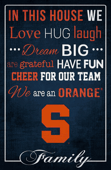 Syracuse Orange In This House 17x26