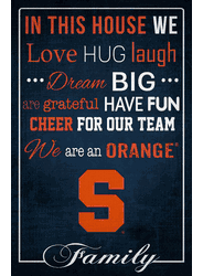 Syracuse Orange In This House 17x26