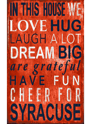 Syracuse Orange In This House Sign