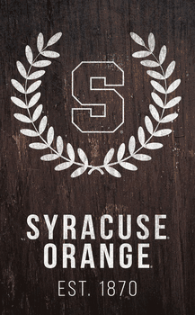 Syracuse Orange Laurel Wreath 11x19 Sign