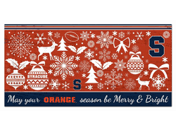 Syracuse Orange Merry and Bright 6x12 Sign