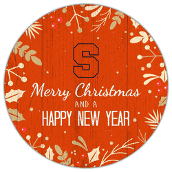 Syracuse Orange Merry Christmas & New Year 12in Circle
