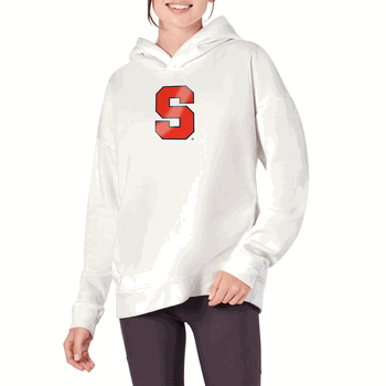 Syracuse Orange NCAA Kadi Hoodie with Zipper Pockets White XS