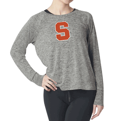 Syracuse Orange NCAA Kadi Raglan Long Sleeve Heather Grey Medium