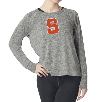Syracuse Orange NCAA Kadi Raglan Long Sleeve Heather Grey Medium