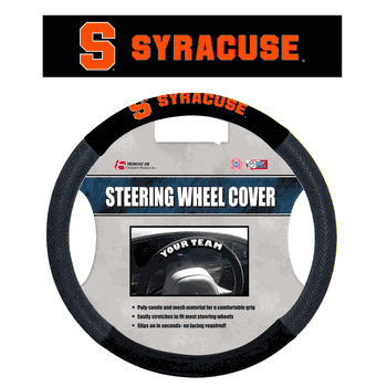 Syracuse Orange Poly-Suede Steering Wheel Cover