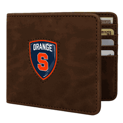 Syracuse Orange Shield Wallet - Brown