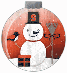 Syracuse Orange Snowglobe 12in Wall Art