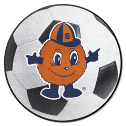 Syracuse Orange Soccer Ball Rug, Otto Mascot Logo - 27in. Diameter