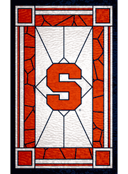 Syracuse Orange Stained Glass 11x19 Wood Sign
