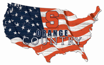 Syracuse Orange USA Shape Flag Cutout