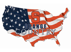 Syracuse Orange USA Shape Flag Cutout