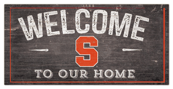 Syracuse Orange Welcome Distressed 6 x 12