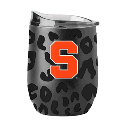Syracuse Orange Leopard 16oz Black Powdercoat Curved Beverage