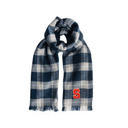 Syracuse Orangemen Plaid Blanket Scarf NV-GRY