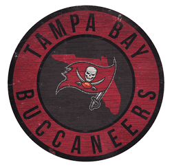 Tampa Bay Buccaneers 12 in. Circle w/ State Sign