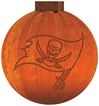 Tampa Bay Buccaneers 12 in. Halloween Pumpkin Sign