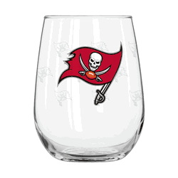Tampa Bay Buccaneers 16oz Satin Etch Curved Beverage Glass