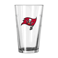 Tampa Bay Buccaneers 16oz Satin Etch Pint Glass