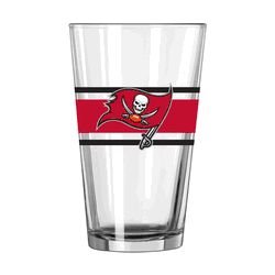 Tampa Bay Buccaneers 16oz Stripe Pint Glass