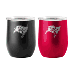 Tampa Bay Buccaneers 16oz Yours and Mine Etch Powdercoat Curved Beverage Set