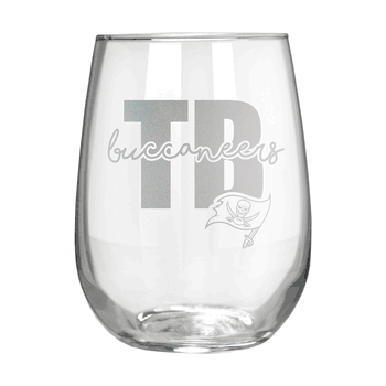 Tampa Bay Buccaneers 17oz Stemmless Wine Glass